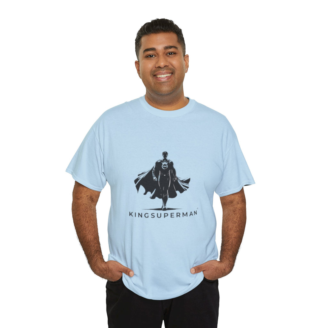 Classic Fit Men's Tee-Light blue